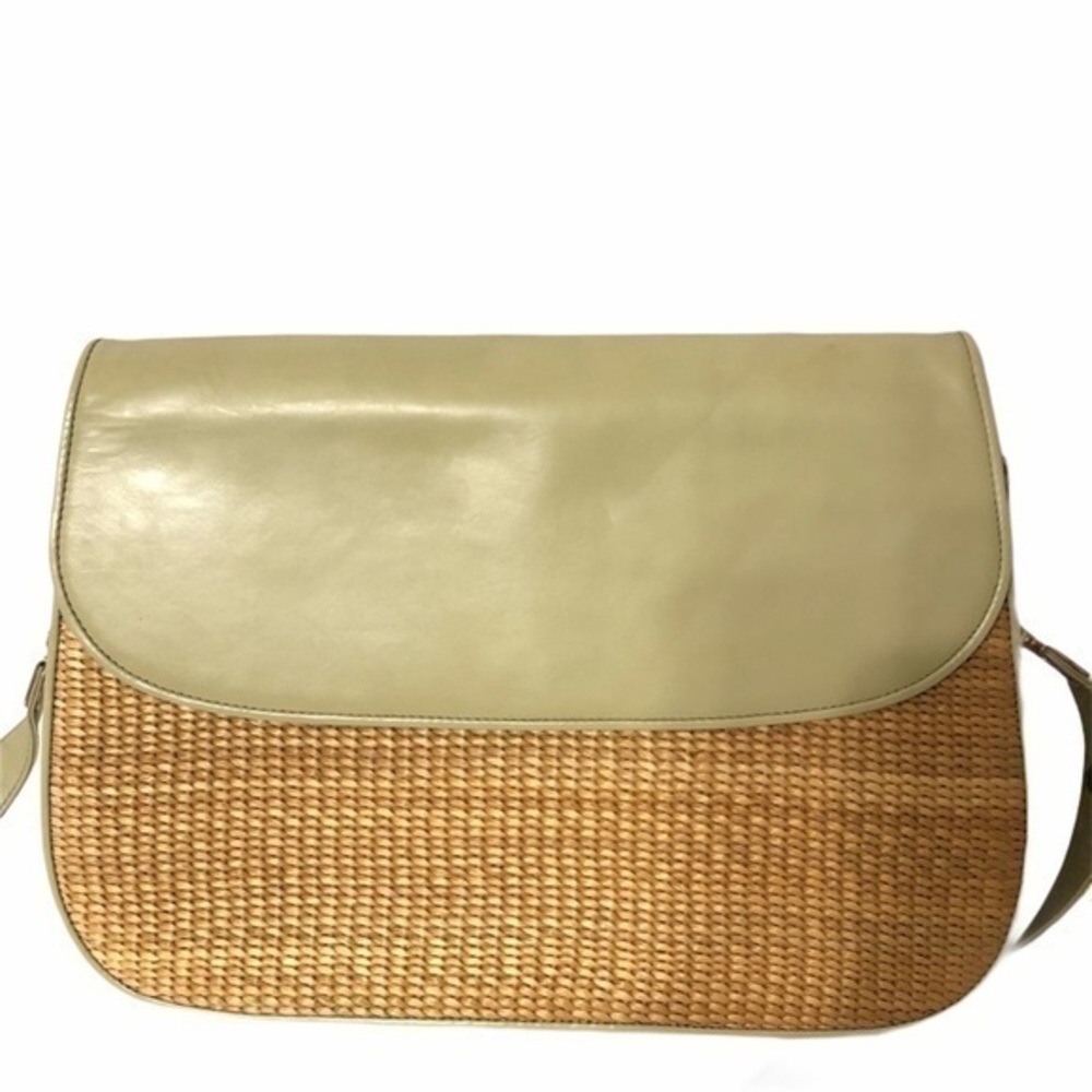 DOKKIM luxury leather and wicker bag